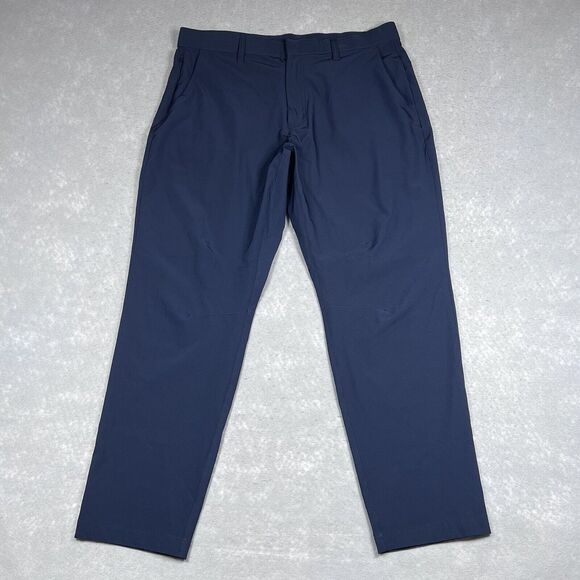 Fabletics Other - Fabletics The Only Pant Mens 33 Navy Blue Performance Golf Chino Zip Pockets
